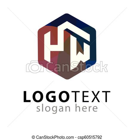 450x470 Y W Initial Letter Hexagonal Logo Vector