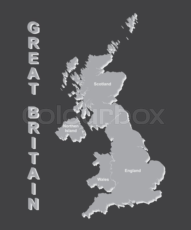 667x800 United Kingdom Map, Uk Map With Stock Vector Colourbox
