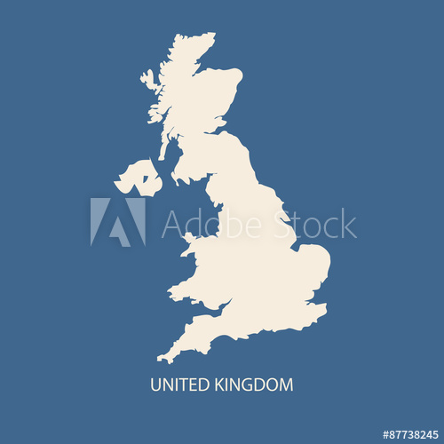 500x500 United Kingdom Map Vector, Uk Map Vector