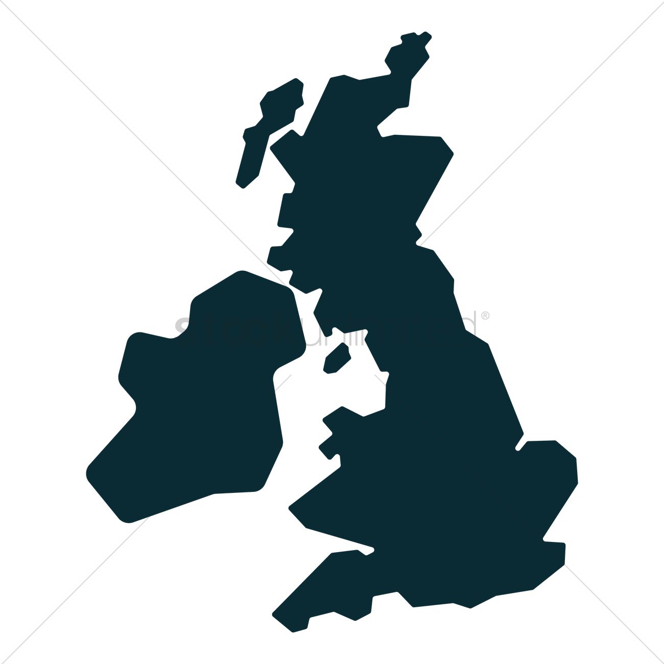 1300x1300 Uk Map Vector Image