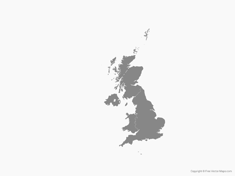 460x345 Vector Map Of United Kingdom With Countries