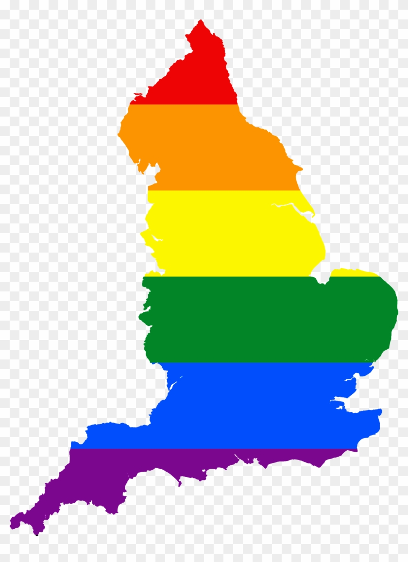840x1157 Lgbt Flag Map Of England