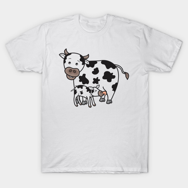 630x630 Cow Calf Cartoon Vector