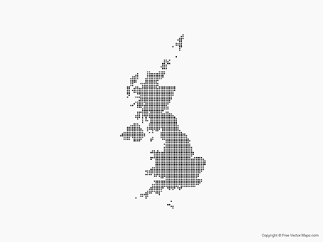 460x345 Vector Map Of United Kingdom