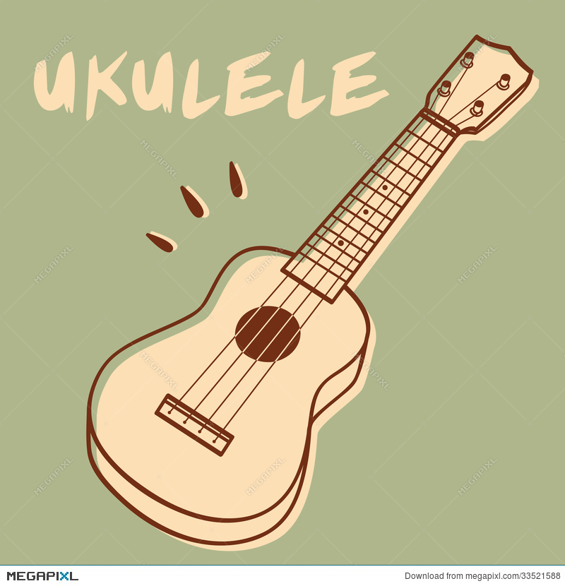 800x830 Ukulele Vector Illustration