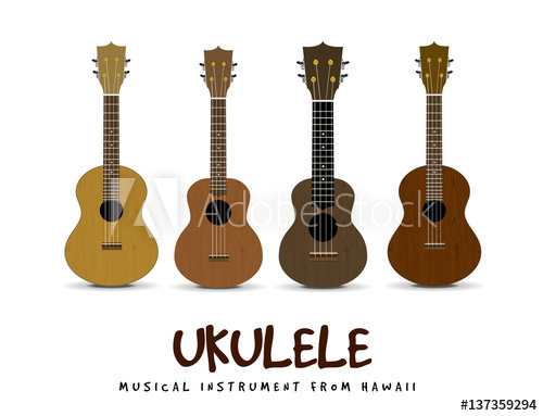 500x383 Ukulele Vector Illustration On White Backgroiund