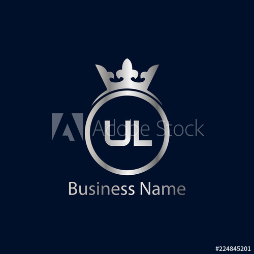 500x500 Initial Letter Ul Logo Template Design
