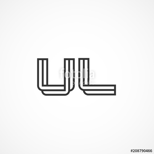500x500 Initial Letter Ul Logo Vector Design Stock Image And Royalty Free