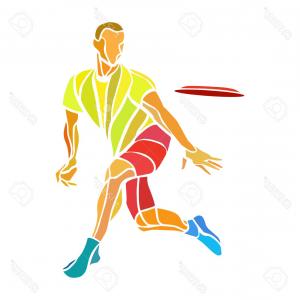 300x300 Photostock Vector Ultimate Frisbee With Flying Frisbee Geekchicpro