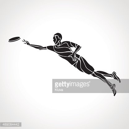 416x416 Sportsman Ultimate Throwing Vector Illustration Premium Clipart