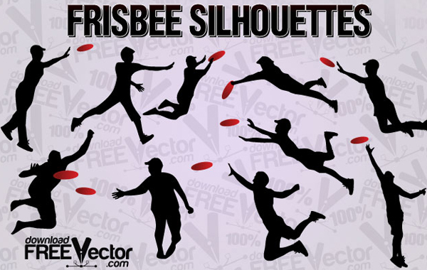 600x380 Free Vector Frisbee Silhouettes