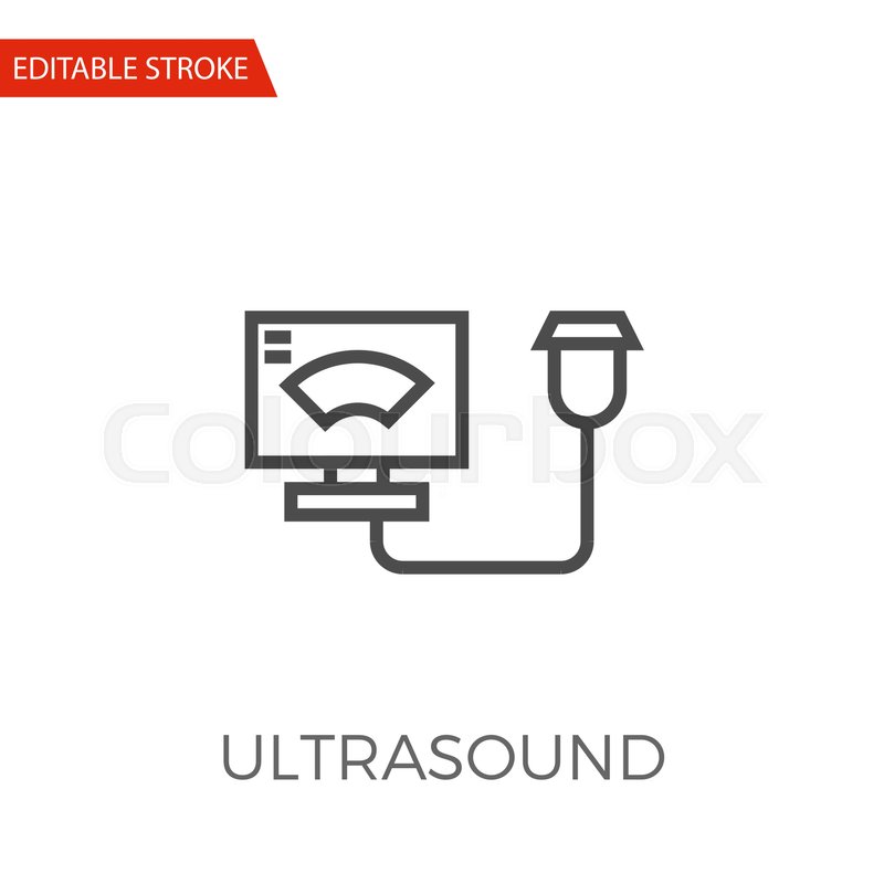 800x800 Ultrasound Thin Line Vector Icon Flat Stock Vector Colourbox