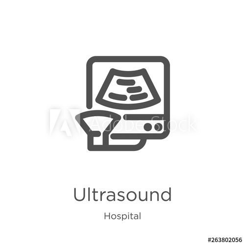 500x500 Ultrasound Icon Vector From Hospital Collection Thin Line