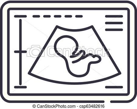 450x359 Pregnancy Ultrasound Line Icon Concept Pregnancy Ultrasound