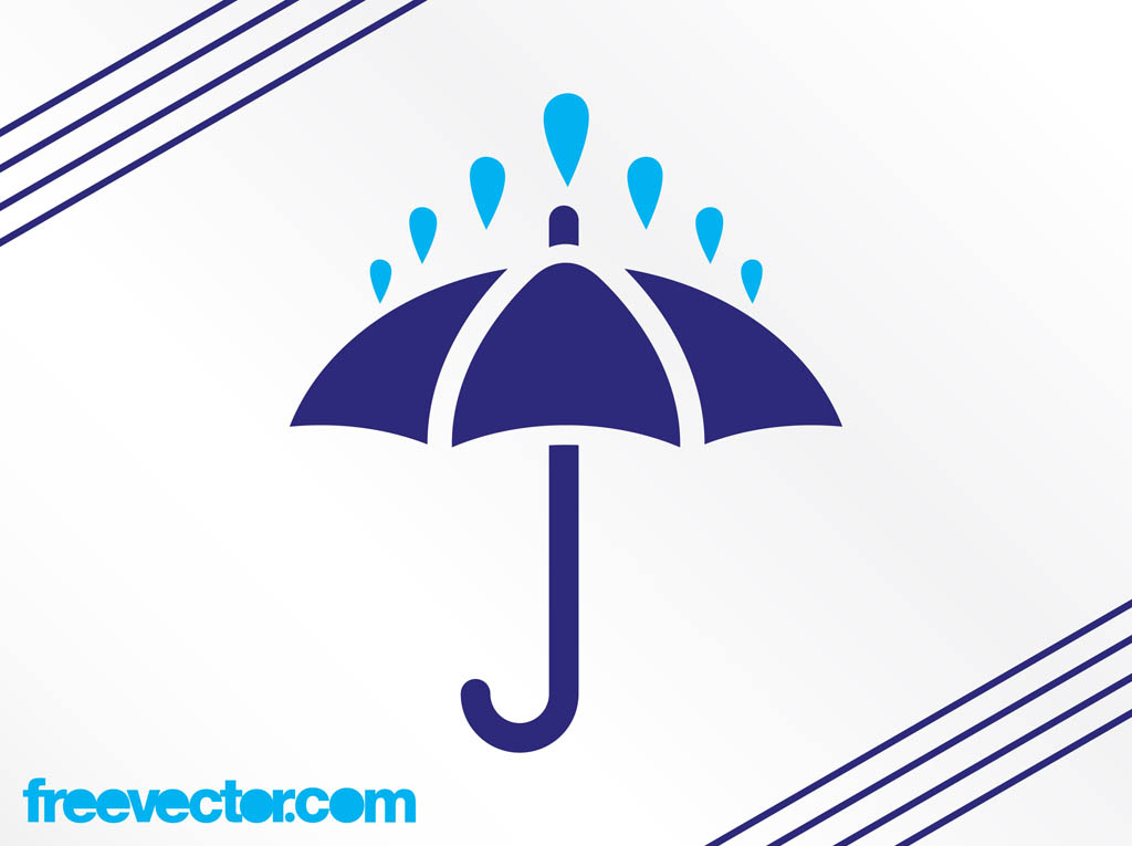 1024x765 Rain And Umbrella Icon Vector Art Graphics
