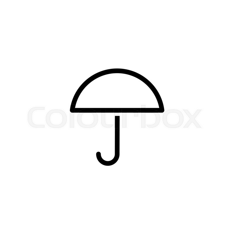 800x800 Umbrella Icon Vector Flat Design, Stock Vector Colourbox
