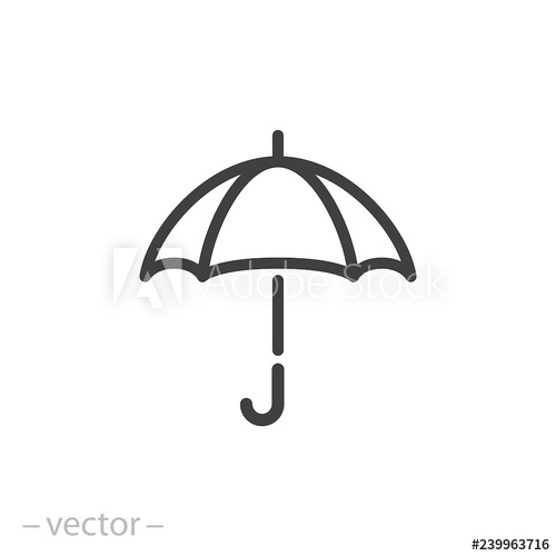 500x500 Umbrella Icon Vector