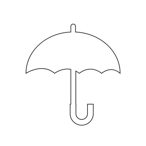 490x490 Umbrella Icon Vector Illustration