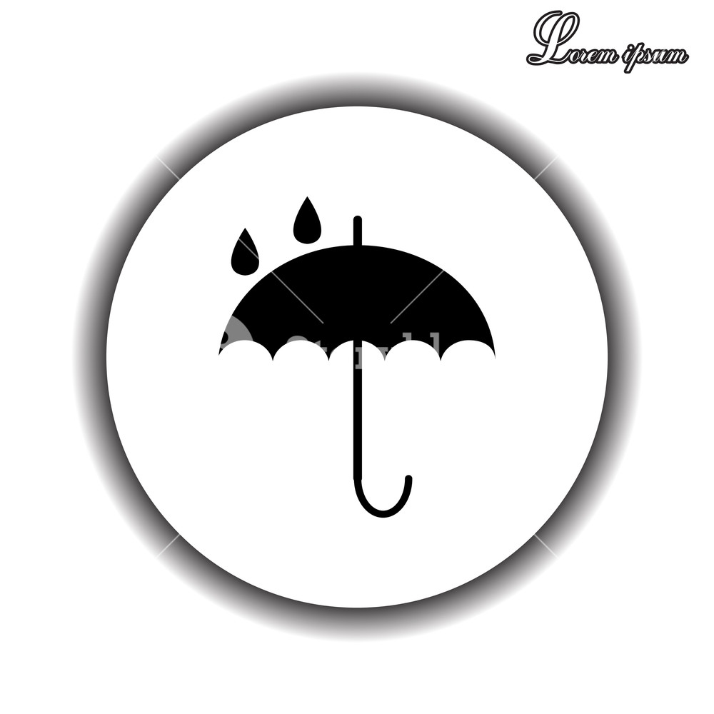 1000x1000 Umbrella Icon Vector Illustration Royalty Free Stock Image