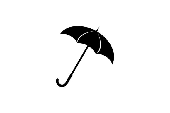 580x386 Umbrella Monochrome Icon Vector Graphic