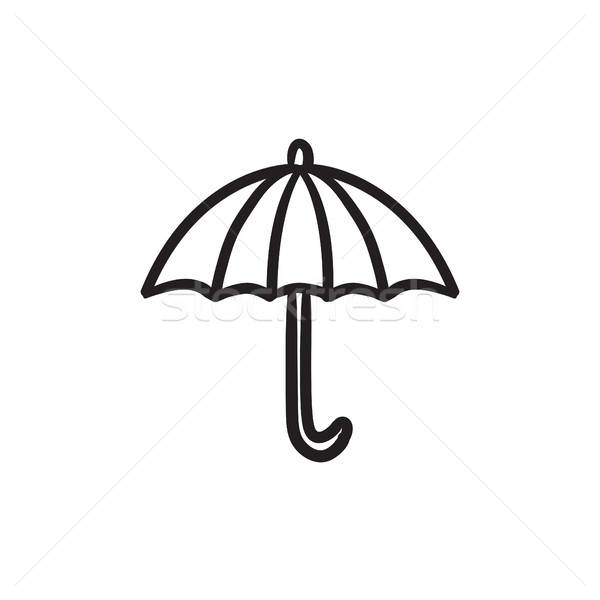 600x600 Umbrella Sketch Icon Vector Illustration Andrei Krauchuk