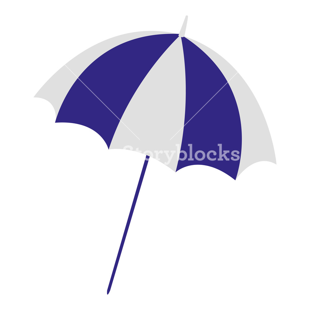1000x1000 Umbrella Beach Isolated Icon Vector Illustration Design Royalty