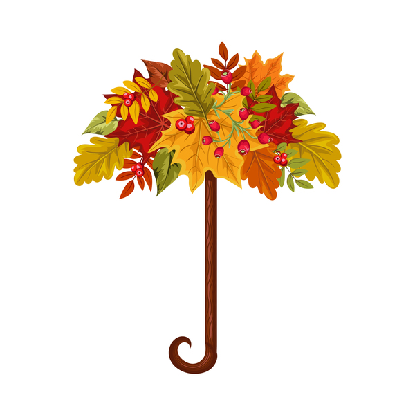 Autumn Leaves Umbrella Vector Material Free Download 600x600 Autumn Leaves Umbrella Vector Material Free Download