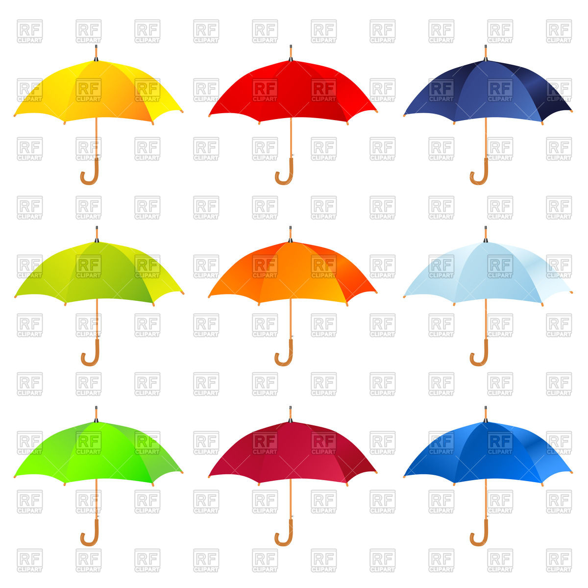 Colorful Umbrellas Vector Image Of Objects 1200x1200 Colorful Umbrellas Vector Image Of Objects