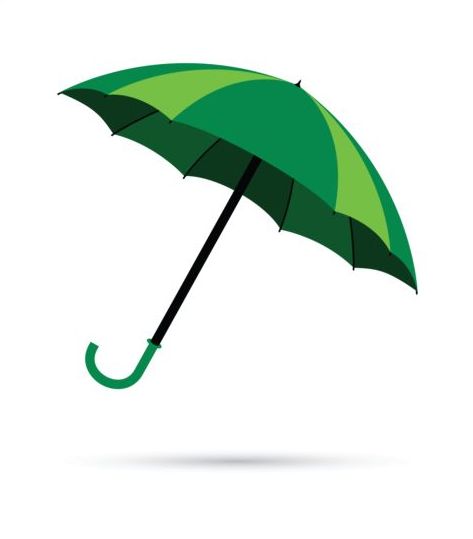 473x539 Green Umbrella Vector Illustration Free Download