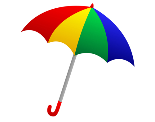 500x395 Rainbow Color Umbrella Vector
