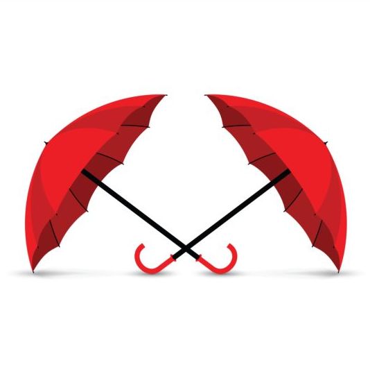 534x539 Red Umbrella Vector Illustration Free Download