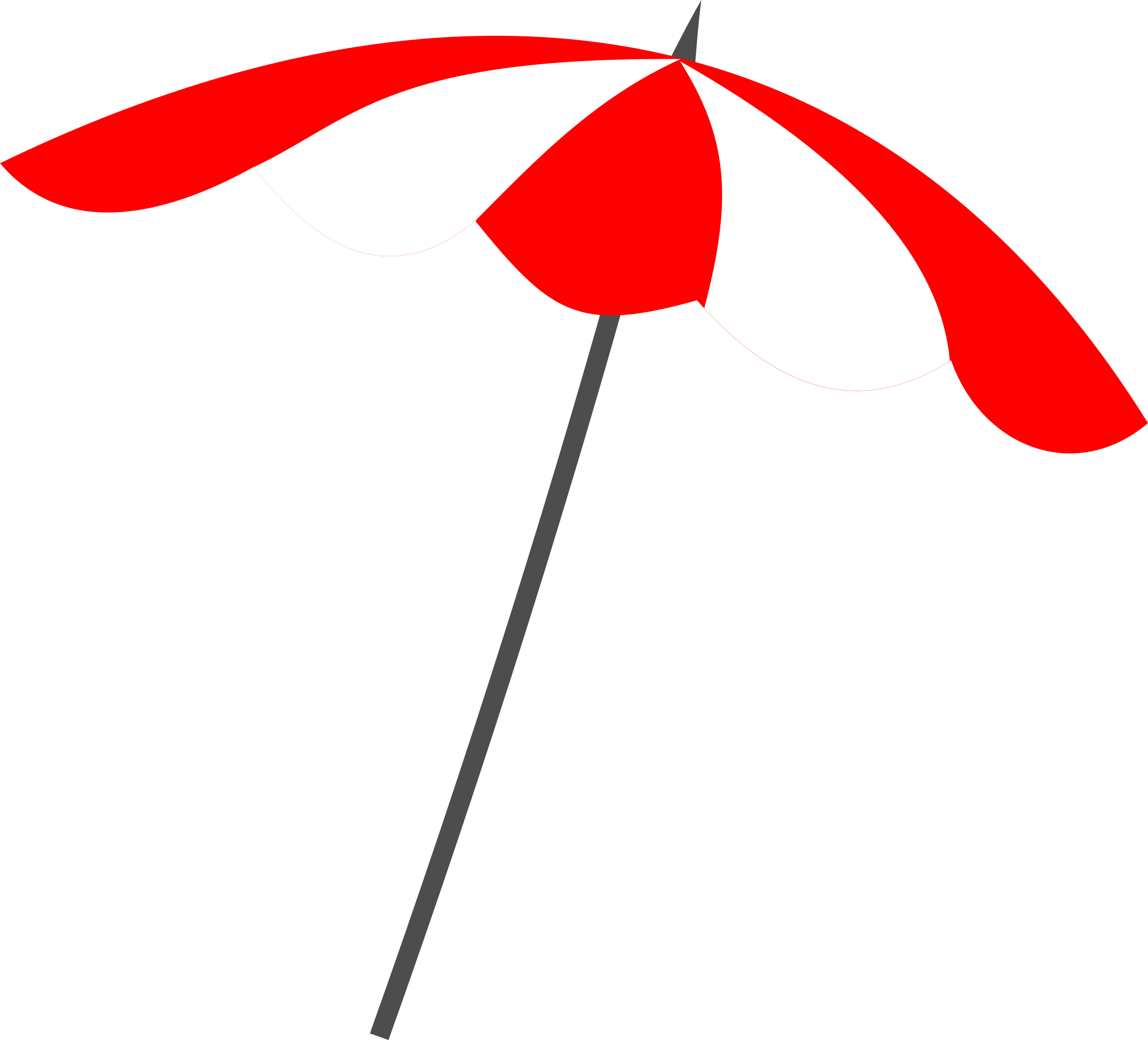 2400x2175 Beach Umbrella Vector Clipart Image