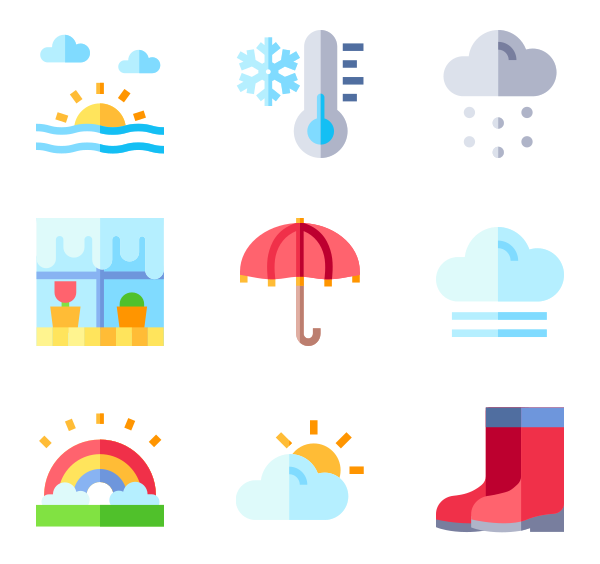 600x564 Umbrella Icons