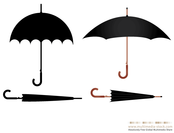 580x445 Umbrella Vector Set