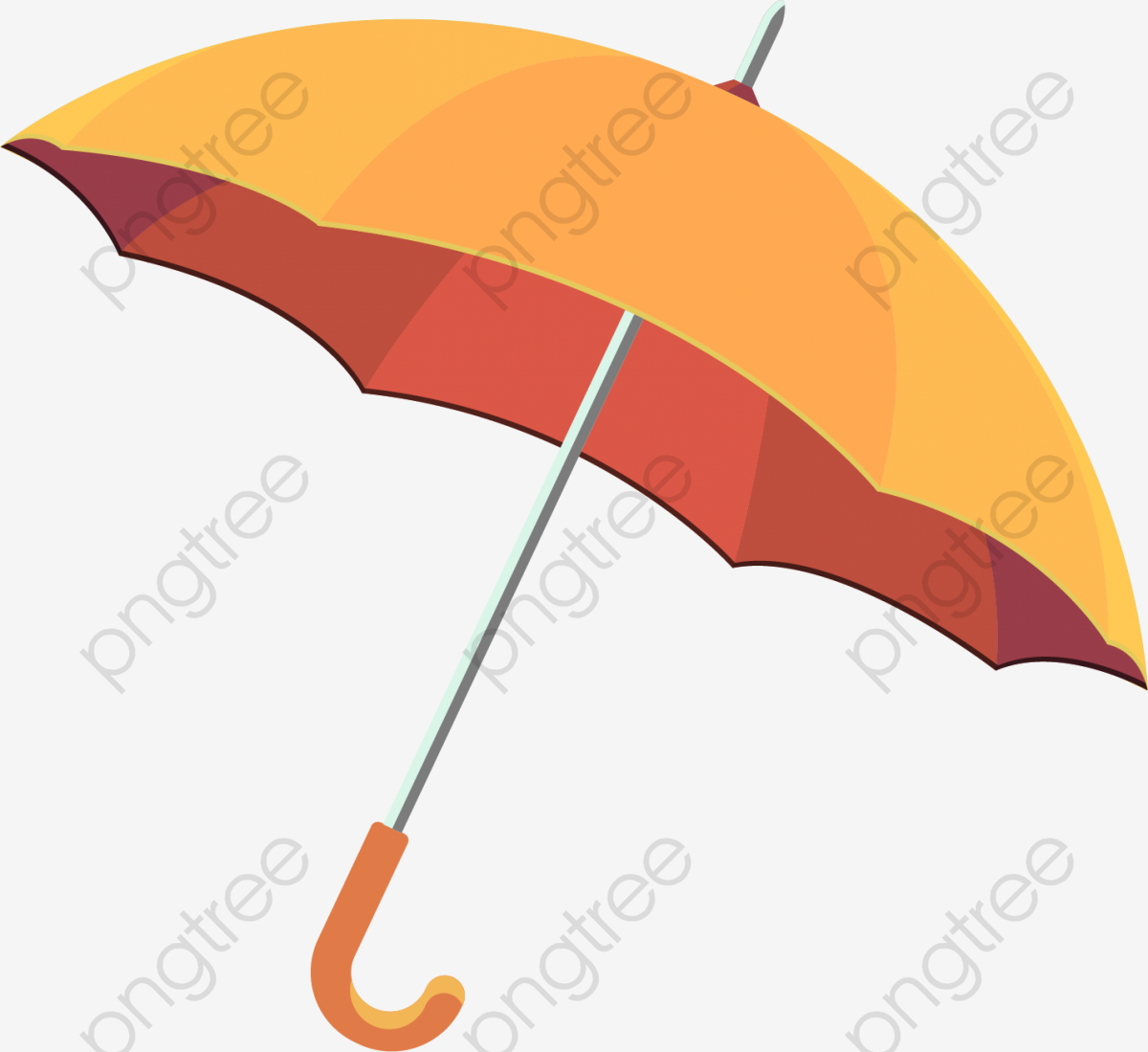 1200x1099 Vector Painted Yellow Umbrella, Vector, Hand Painted, Yellow
