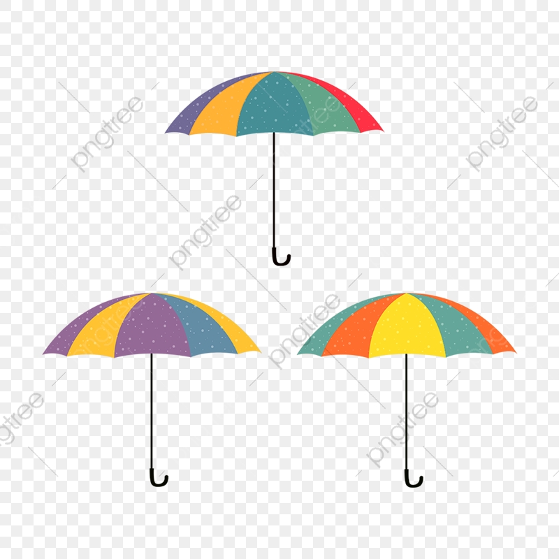 800x800 Colorful Umbrella Vector Png, Umbrella, Colorful Umbrella