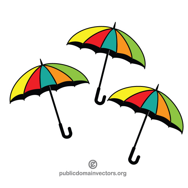 660x660 Colorful Umbrella Vector Image