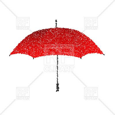 400x400 Dotted Red Umbrella Vector Image Of Objects