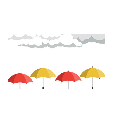 512x512 Rain Cloud And Umbrella Vector