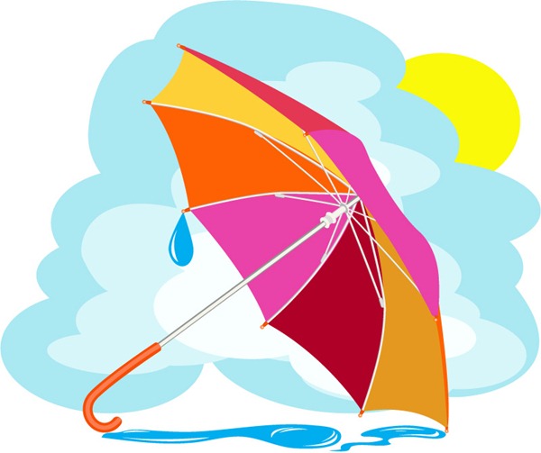 600x503 Cartoon Colored Umbrella Vector Graphics My Free Photoshop World