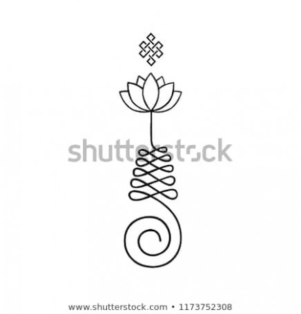 Unalome Buddhist Symbol Life Path Lotus Stock Vector 436x455 Unalome Buddhist Symbol Life Path Lotus Stock Vector