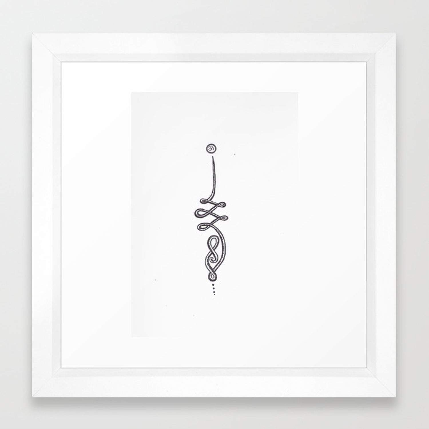 Unalome Framed Art Print 1500x1500 Unalome Framed Art Print