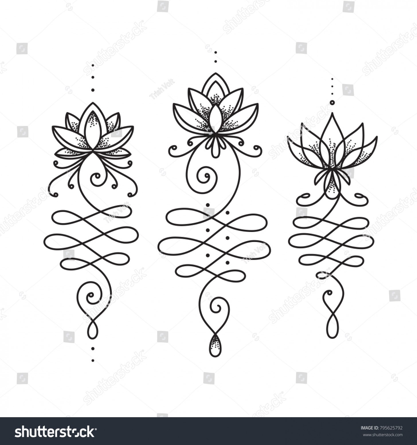 Unalome Lotus Flower Symbol Buddhism Life Stock Vector 1455x1552 Unalome Lotus Flower Symbol Buddhism Life Stock Vector