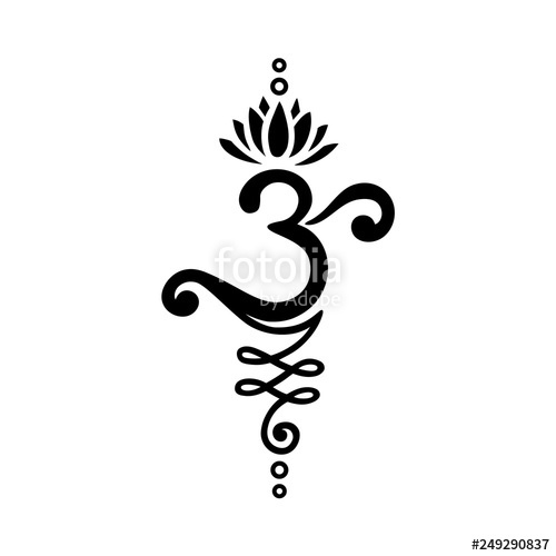 Unalome Om Lotus Flower Symbol Stock Image And Royalty Free 500x500 Unalome Om Lotus Flower Symbol Stock Image And Royalty Free