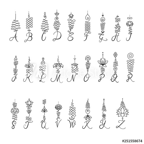 Unalome Sacred Font 500x500 Unalome Sacred Font