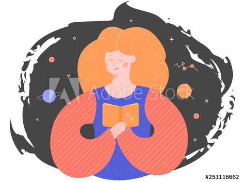 500x375 Pretty Girl Immersed In Reading In The Hands Of Holding A Book