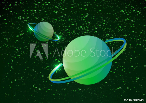 500x355 Fantastic Space Background With Uncharted Planets With A Ring