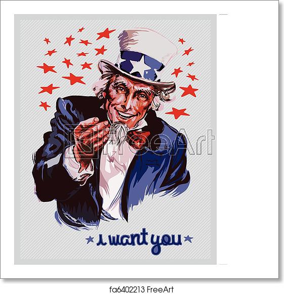 561x581 Free Art Print Of Uncle Sam Vector Poster Of Uncle Sam