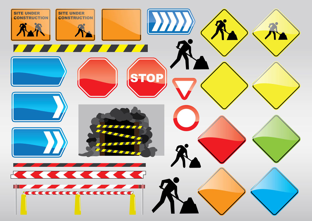 Under Construction Sign Vector
