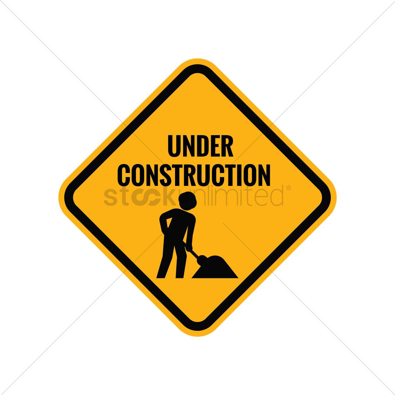 1300x1300 Under Construction Sign Vector Image